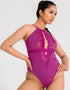 Scantilly Indulgence Multiway Stretch Lace Body Orchid/Latte