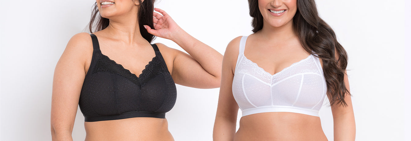 Flirtelle Viola Bralettes in Black and White
