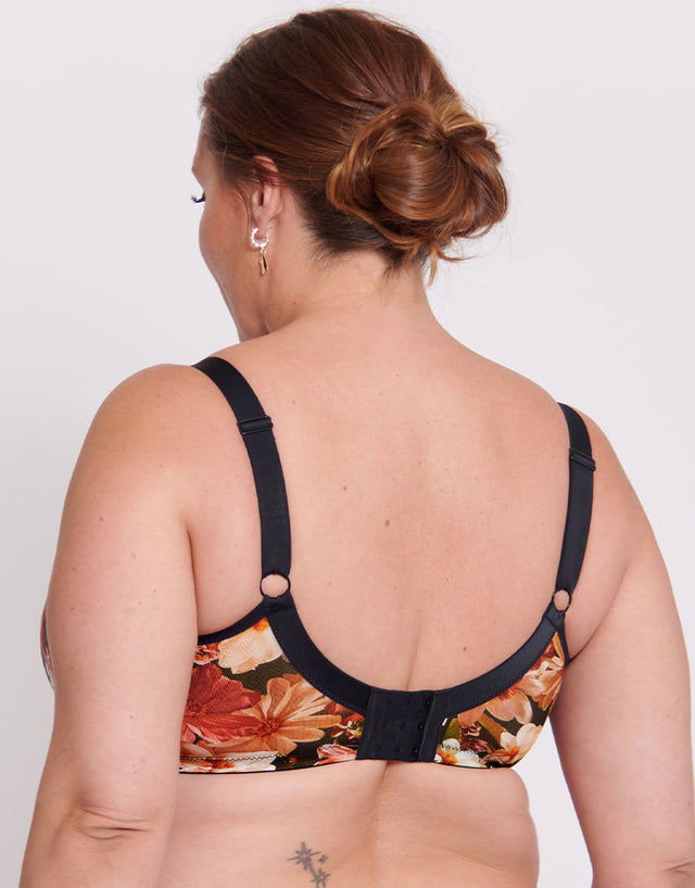 Adella Athena Aura Full Cup Side Support Bra Autumn Floral Print