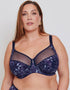 Adella Athena Aura Full Cup Side Support Bra Navy Floral Print