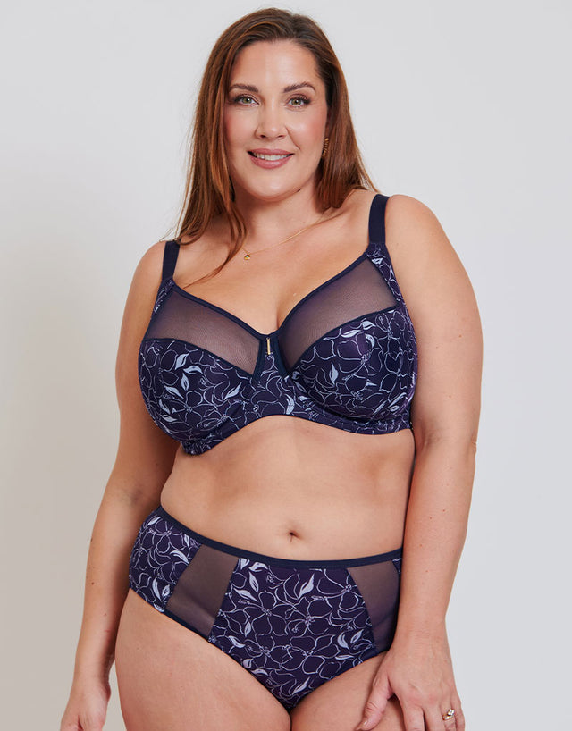 Adella Kin Aura Full Brief Navy Floral Print