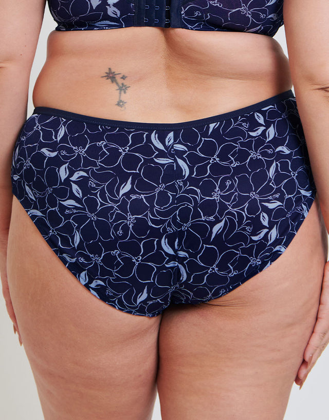Adella Kin Aura Full Brief Navy Floral Print