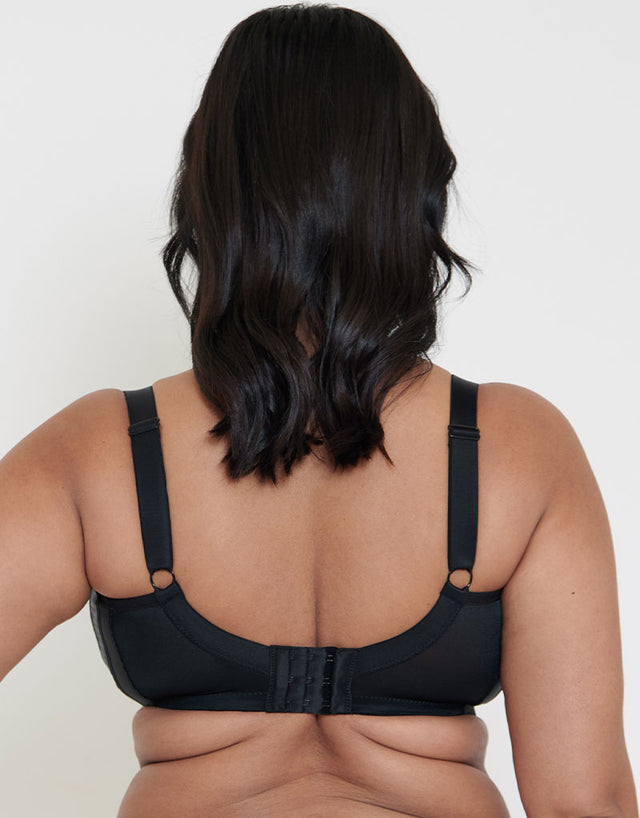 Adella Athena Non-Wired Full Cup Side Support Bra Black