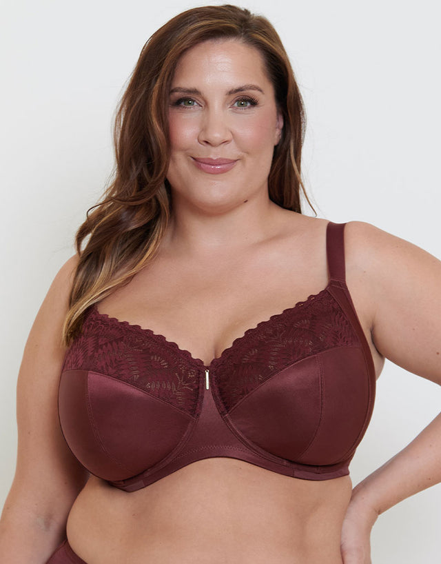 Adella Athena Full Cup Side Support Bra Merlot