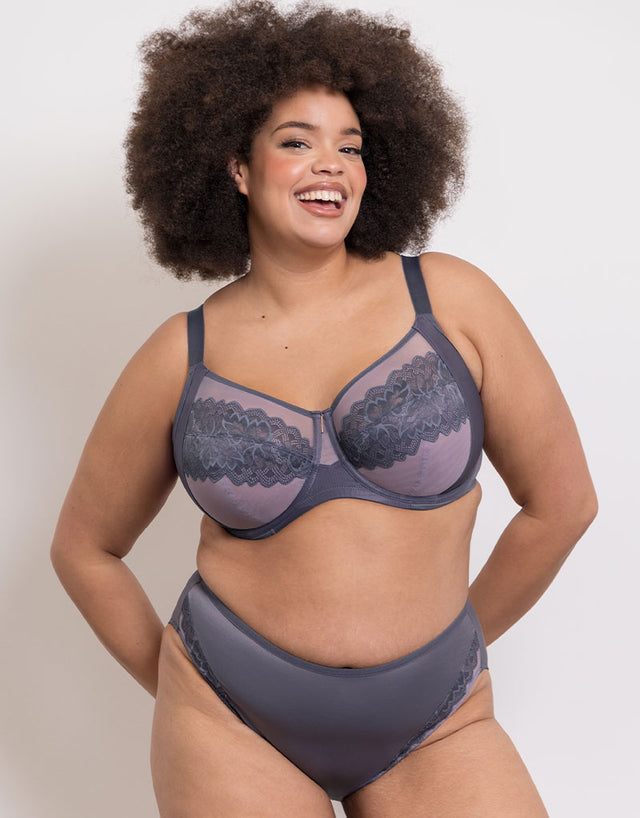 Adella Athena Amore High Leg Brief Slate/Mauve