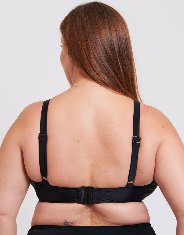 Adella Calypso Plunge Bikini Top Black