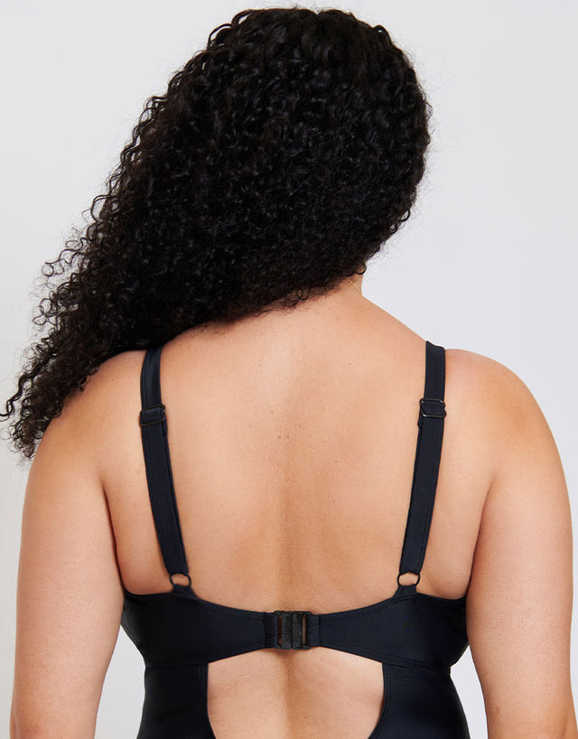 Adella Calypso Plunge Control Swimsuit Black