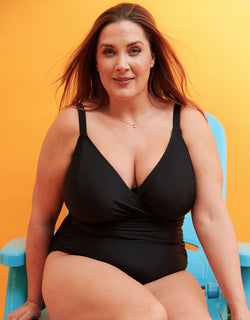 Adella Calypso Plunge Control Swimsuit Black