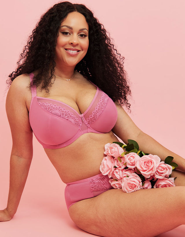 Adella Hera Full Plunge Bra Rose Pink