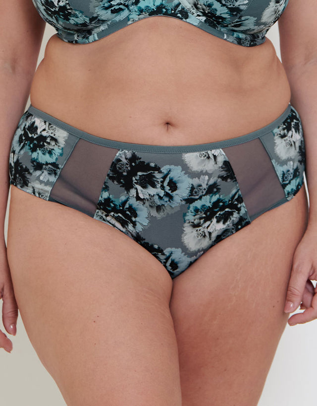 Adella Kin Aura Full Brief Blue Floral Print