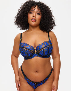 Ann Summers Endless Attraction Balcony Bra Black/Blue