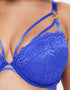 Ann Summers Lovers Lace Padded Plunge Bra Cobalt Blue