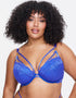 Ann Summers Lovers Lace Padded Plunge Bra Cobalt Blue