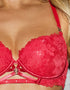Ann Summers Naughty By Nature Padded Balcony Bra Red