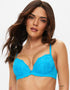 Ann Summers Sexy Lace Padded Plunge Bra Bright Blue