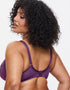 Ann Summers Sexy Lace Plunge Bra Dark Purple