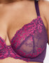 Ann Summers Sexy Lace Plunge Bra Dark Purple