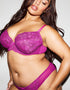 Ann Summers Sexy Lace Padded Plunge Bra Orchid Purple