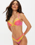 Ann Summers Sexy Lace Brazilian Brief Pink Yellow Ombre