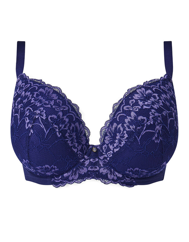 Ann Summers Sexy Lace Padded Plunge Bra Dark Purple/Lilac