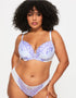 Ann Summers Sexy Lace Padded Plunge Bra White/Lilac