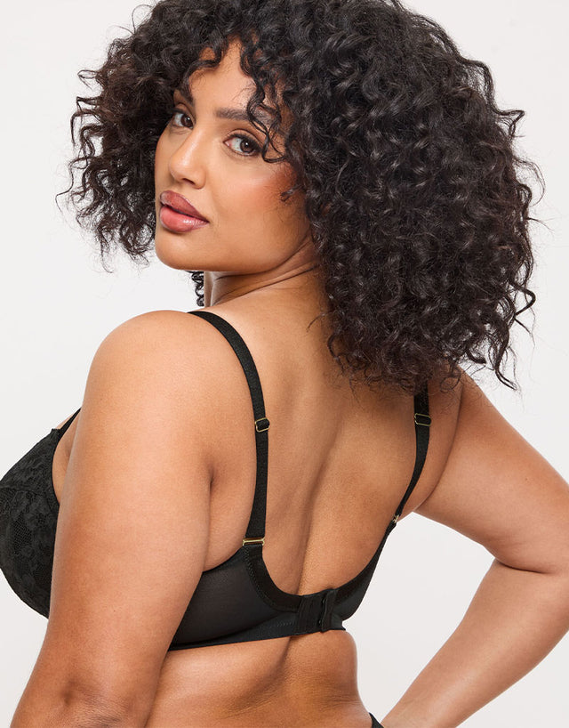Ann Summers Sexy Lace Padded Plunge Bra Black