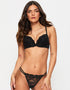 Ann Summers Sexy Lace Padded Plunge Bra Black