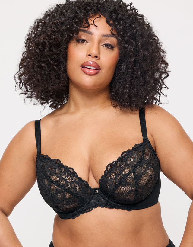 Ann Summers Sexy Lace Plunge Bra Black