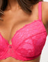 Ann Summers Sexy Lace Padded Plunge Bra Dark Pink