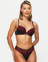 Ann Summers Sexy Lace Padded Plunge Bra Black/Red