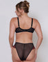 Ann Summers Sexy Lace High Waist Brazilian Brief Black/Red