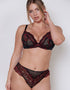 Ann Summers Sexy Lace High Waist Brazilian Brief Black/Red
