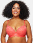 Ann Summers Sexy Lace Planet Padded Plunge Bra Coral