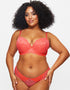 Ann Summers Sexy Lace Planet Padded Plunge Bra Coral