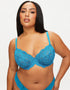 Ann Summers Sexy Lace Planet Plunge Bra Teal/Navy