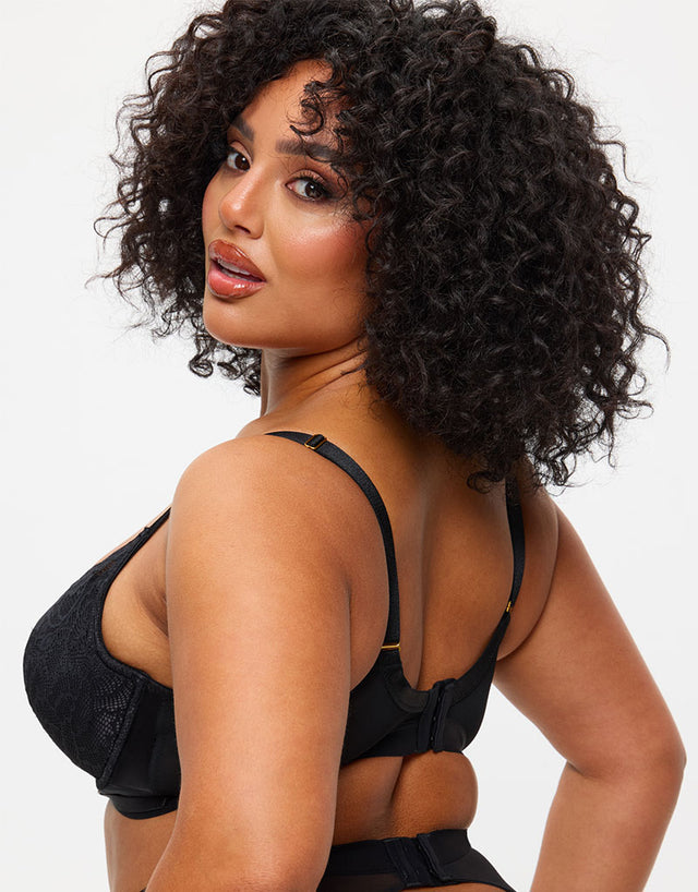 Ann Summers Undisputed Padded Plunge Bra Black