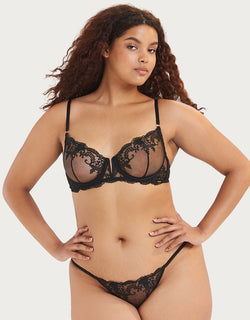 Bluebella Marseille Balcony Bra Black