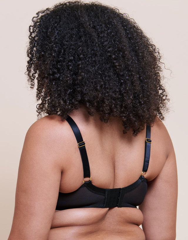 Curvy Kate Boost Lace Padded Balcony Bra Black/Gold