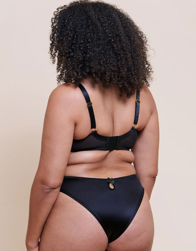 Curvy Kate Boost Lace Tanga Brief Black/Gold