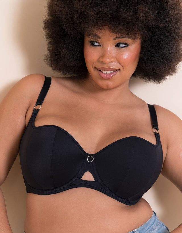 Curvy Kate Boost Me Up Padded Balcony Bra Black