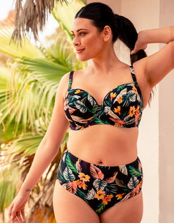 Curvy Kate Cuba Libre Padded Balcony Bikini Multiway Top Print Mix