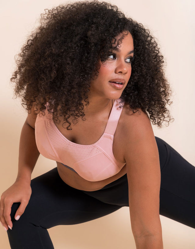Curvy Kate Everymove Wired Multiway Sports Bra Blush/ Charcoal