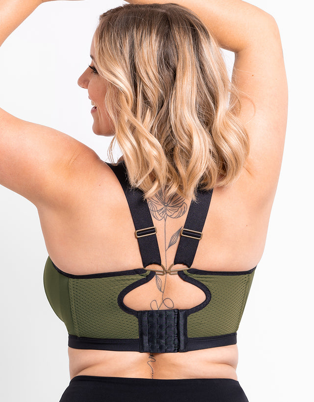 Curvy Kate Everymove Wired Multiway Sports Bra Jungle Green/Black