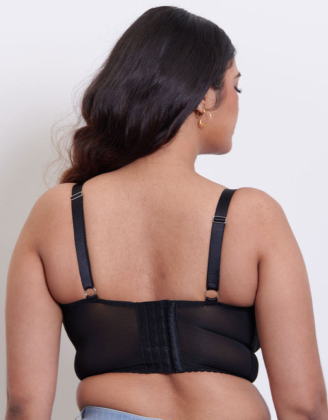 Curvy Kate Extrovert Longline Padded Balcony Bra Black