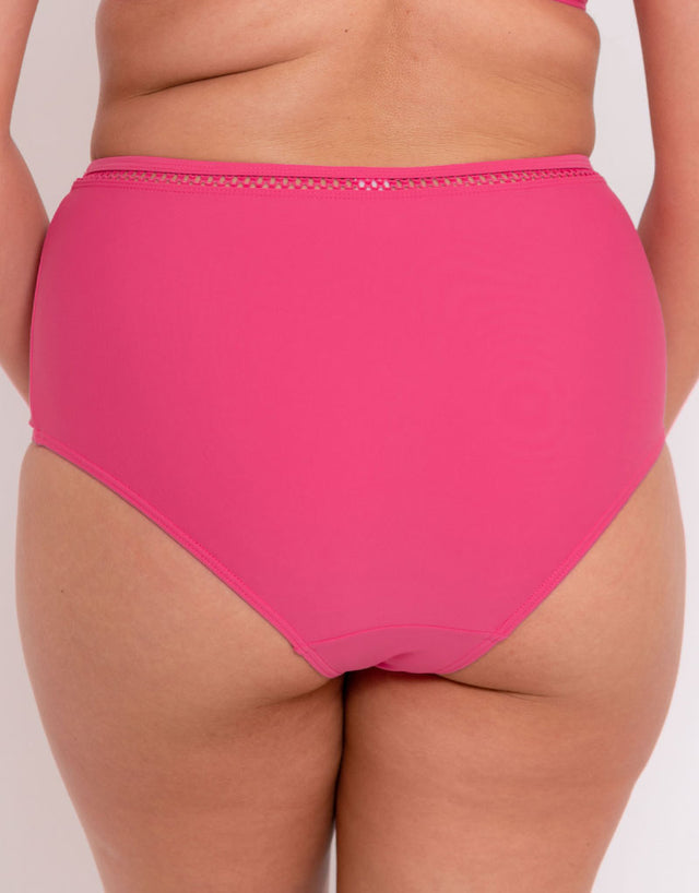 Curvy Kate First Class High Waist Bikini Bottom Pink