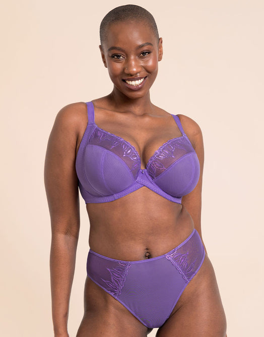 Curvy Kate Flare Full Plunge Side Support Multiway Bra Amethyst Purple