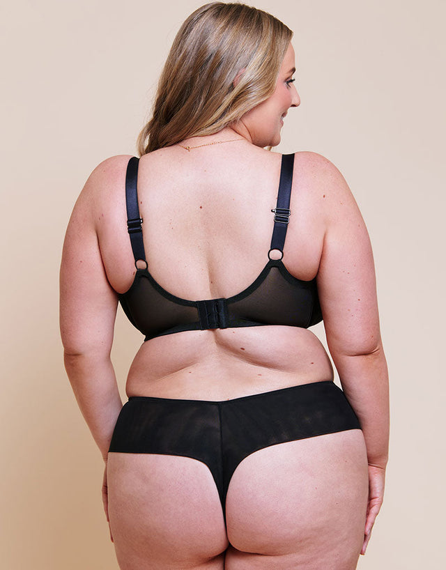 Curvy Kate Flare Deep Thong Black