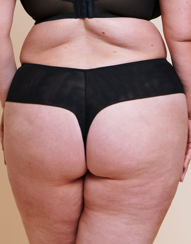 Curvy Kate Flare Deep Thong Black