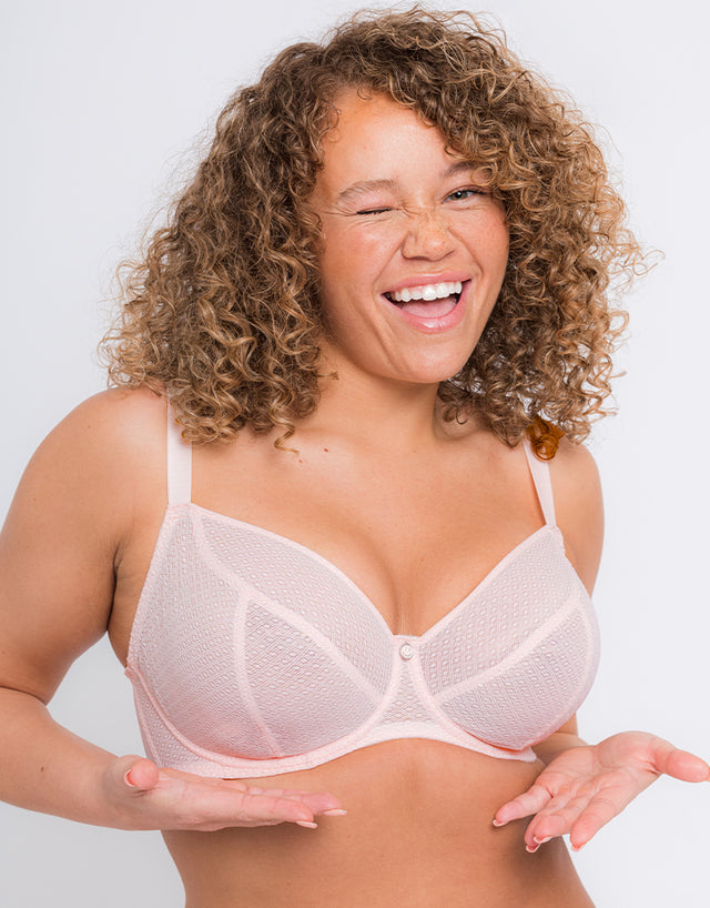 Curvy Kate Happy Boobs Balcony Bra Soft Pink