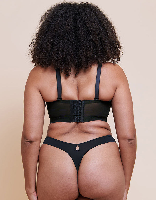 Curvy Kate Hey Girls Thong Black/Latte